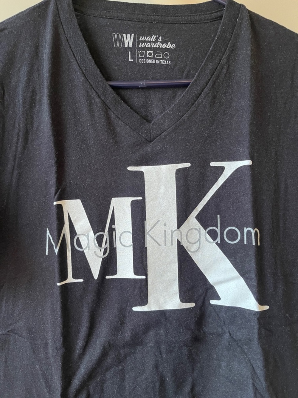 Black Magic Kingdom MK V-Neck Tee